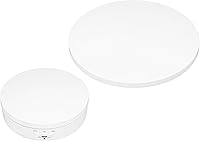 Vista 4 de TOPINCN Rotating Display Stand Live Jewelry 2 in 1 Accessories Automatic Jewelery for Holder Display Jewery Jewelry Towers (White Button)