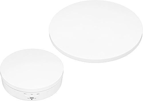 Miniatura 4 de TOPINCN Rotating Display Stand Live Jewelry 2 in 1 Accessories Automatic Jewelery for Holder Display Jewery Jewelry Towers (White Button)