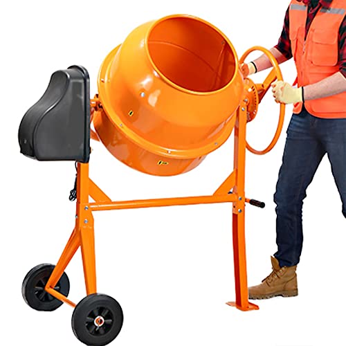 Fujampe 4.2 Cu Ft Electric Cement Mixer, 1/2 Hp Portable Concrete Mixer Machine 120L Cement Mixing Tools for Stucco Construction Mortar 36RPM (Heavy-duty Steel) - Thumbnail 6