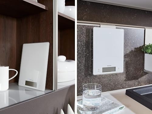 Báscula de cocina Soehnle Page Profi de diseño blanco con panel táctil 7