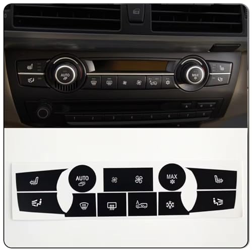 Sticker bouton auto X5 E70 résistant pour rénover le contrôle de clim
