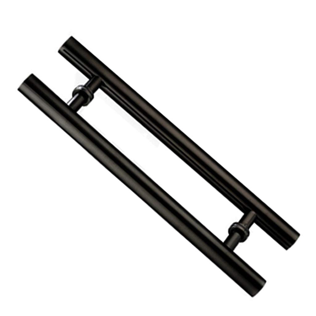 Poignée de cuisine double traction en acier inoxydable noir mat L100cm