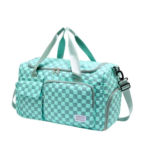 Small Gym Bag for Women, Waterproof Travel Duffle Bag Carry On Weekender Bag with Shoe Compartment & Wet Pocket, Gym Tote Bag for Travel, Workout, Sport
