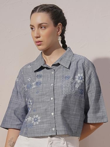Image of Vishudh Women's Classic Shirt | Timeless Design for Casual & Formal Occasions