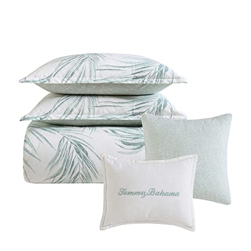Juego de cama reversible Tommy Bahama contra el calor nocturno en tamaño Queen verde 6