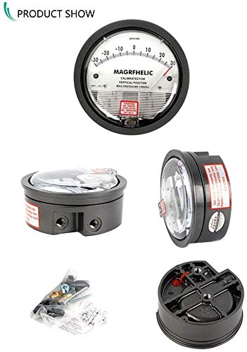 TE2000-30~30PA Micro Differential Pressure Gauge High Precision 1/8"NPT Air Pressure Meter Barometer