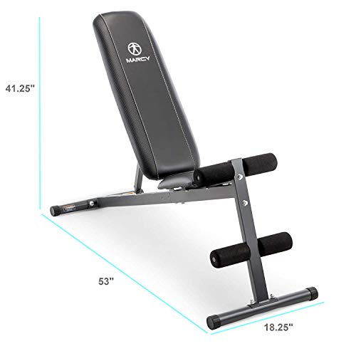 Marcy Exercise Utility Bench for Upright, Incline, Decline, and Flat Exercise SB-261W (Limited Edition)