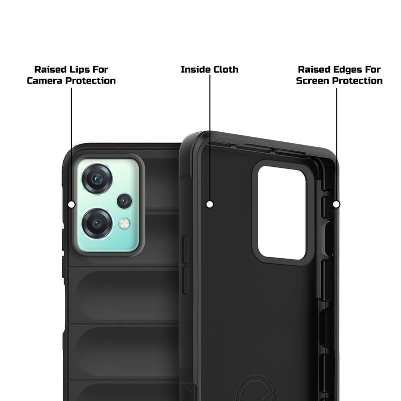 Image of Mr. Case Silicone Back Cover Case for OnePlus Nord CE 2 Lite 5G | Comfort Grip Soft Touch Matte TPU | - Black