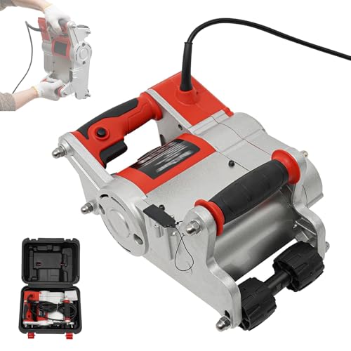 Concrete Chaser Wall Groove Cutting Machine, 1100W Handheld Electric Tool with Adjustable Depth 15-30mm, Blade Diameter for Professional Slotting