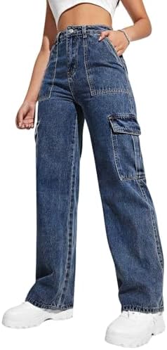 GRECIILOOKS Baggy Jeans for Women | High Waist Wide Leg Stylish for Girls Trendy Women’s Pant | Loose Jean for Women's | Jean for Womens
