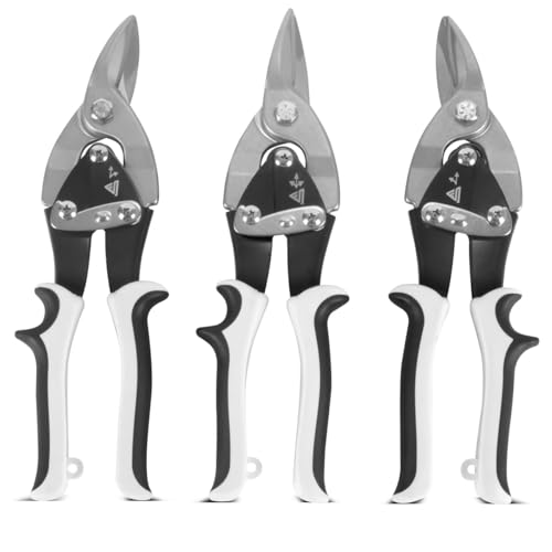 STAHLWERK Blechschere 3er Set gerader, linker und rechter Schnitt...