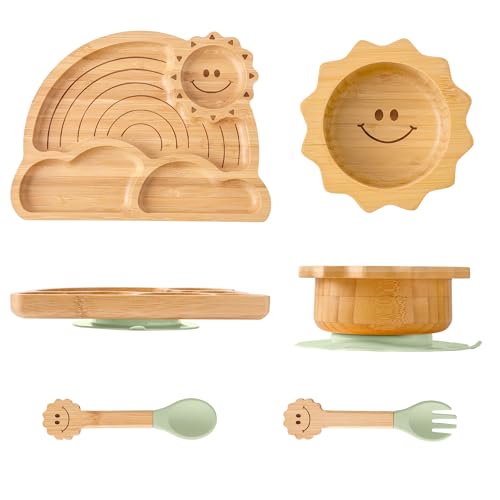MingHoYo Bamboo Suction Feeding Set