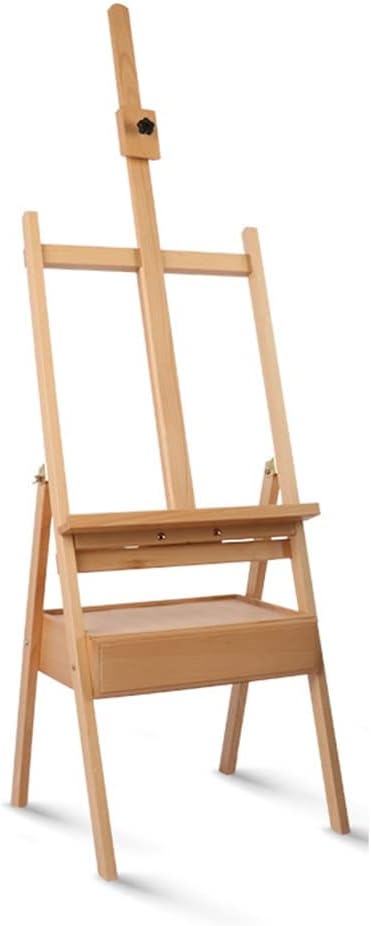 Drawer Sketching Back Support Folding Easel Wooden Storable Box Oil Painting Easel(E)