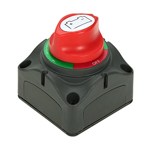 RuleaxAsi Interruptor seletor de bateria dupla 12V / 24V 300A Interruptor principal da bateria Selet