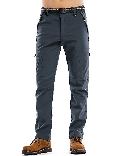 Image of Toomett Men's hiking Snow Pants Skiing Winter Insulated Fleece lined Outdoor Water Repellent camping,walking,fishing