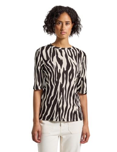 Camiseta básica para Mujer con Fruncido, Deep Roast Brown, 40