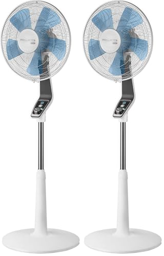 Rowenta Turbo Silence Ventilateur pied 40 cm, Puissant, Flux d’air 72 m3/min, 45 dB(A), Oscillation automatique, Orientation réglable, Grille...