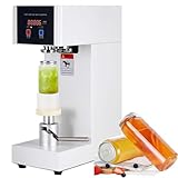 180W Halbautomatische Dosenversiegelungsmaschine - Elektrische Getränkesäumer mit LCD-Display - Auslaufsichere Dreifachrolle - für Lebensmittelwagen, Teegeschäfte, Brauereien