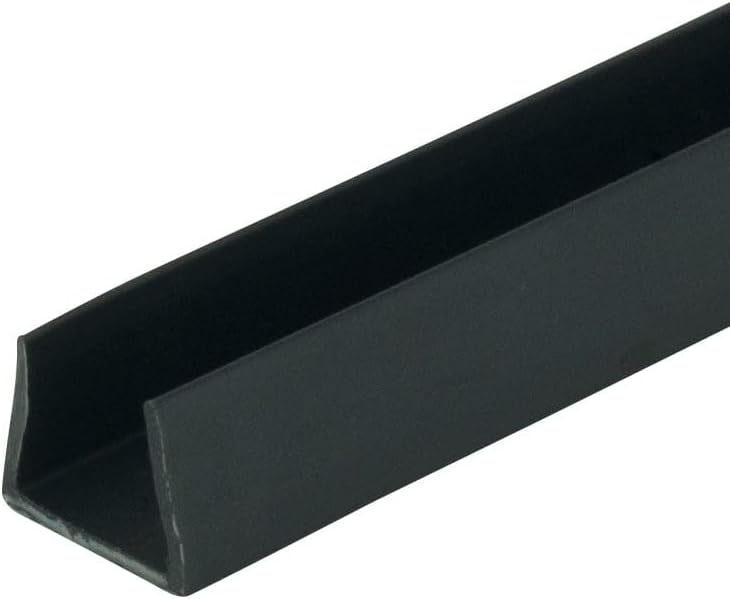 Outwater Plastics Black 1/2'' Styrene Plastic U-Channel/C-Channel 36 Inch Lengths (Pack of 4)