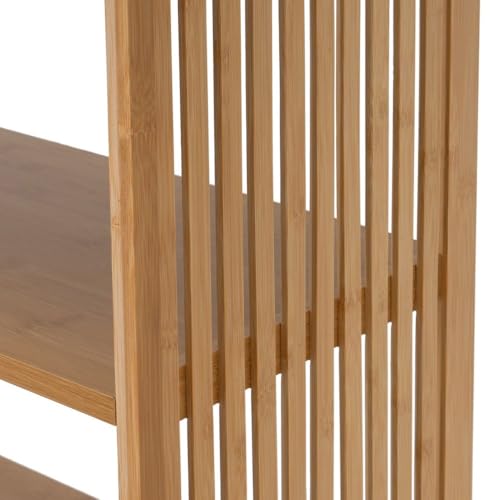 Étagère de sol bois PB DRW bibliothèque 4 étagères meuble de rangement