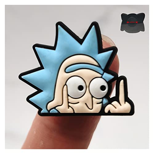 Encantador Icono de letras de caracteres de dibujos animados de 1pcs CLORURO DE POLIVINILO Charms de calzado Accesorios de Sandalias Decoraciones de zapatos for niños for niños CroC Gift Cover