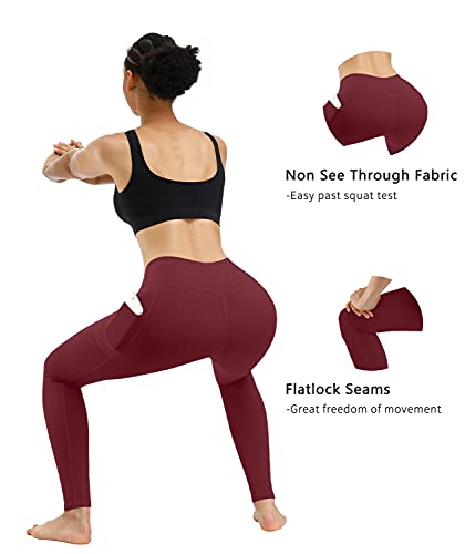 Image of Fengbay High Waist Yoga Pants, Pocket Yoga Pants Tummy Control Workout Running 4 Way Stretch Yoga Leggings