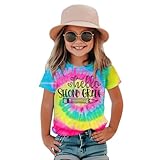KEKEMI Kid Girls First Day of School Shirts Hello Second Grade T-Shirt Back to School Outfit Children Tees Tie Dye Tops 7-9Y(Second Grade-Yellow1,7-8Y)