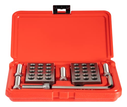 Colton Industrial Tools 10078 | Ultra Precision 1-2-3 Block Set, Set Of 2, 23 Holes, Socket Cap Bolts And Hex Key Included #TOP3