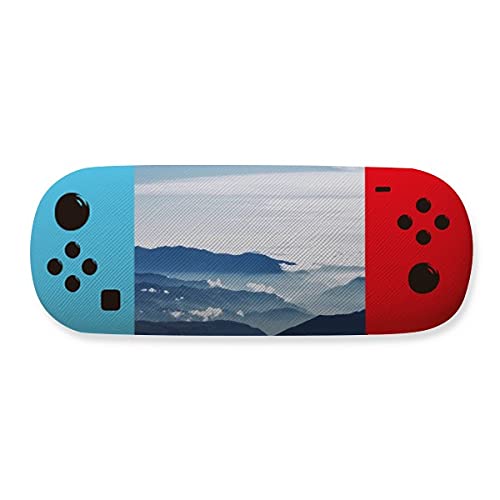 Casier de rangement pour lunettes avec motif montagne soleil et nuages