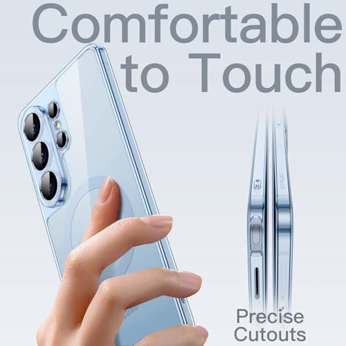 Image of JETech Magnetic Slim Cover Case for Samsung Galaxy S26 Ultra, Compatible with MagSafe, Camera Lens Full Protection, Ultra-Thin Lightweight Clear Minimalist Protective Phone Cover (Omphalodes)