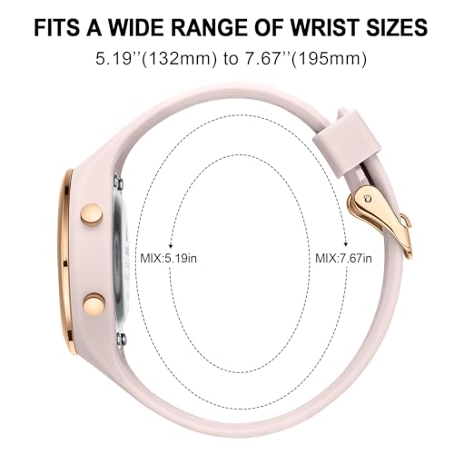 LN LENQIN Ladies Watches Womenes Watch Waterproof Digital Sport Chronograph Watches for Women Silicone Strap with Light/Date/Week/Month - Image 5