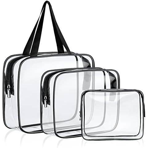 Aucuu Clear Toiletries Bag Set for Travel Cover