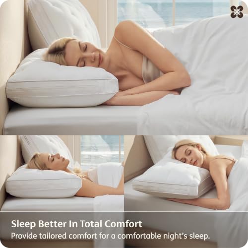 Bedsure PureWoven Adjustable Pillow Queen for Back Stomach Side Sleepers - image 2