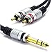Produktbild 6.3mm Stereo Klinke auf Cinch Kabel 3m Vitalco 2x Male Cinch Stecker zu Stereo Grosse Klinke Audio Adapter