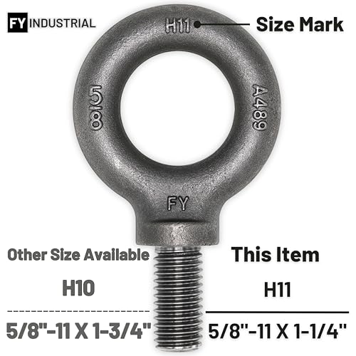 Image of Box of 7 Pcs Lifting Shoulder Eye Bolts 5 /8 inch-11 X 1-1 /4 inch