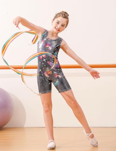 tuonroad girls gymnastics leotards toddler unitard biketard clothes cute kid tumbling dance outfit 2-10t