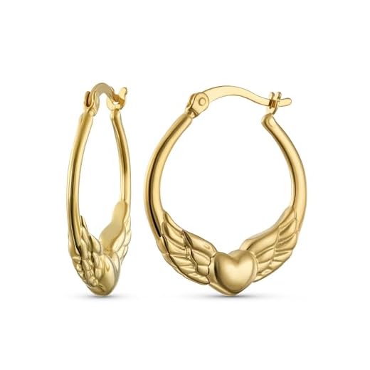 BFF Love Angel Wings Hoop Earrings