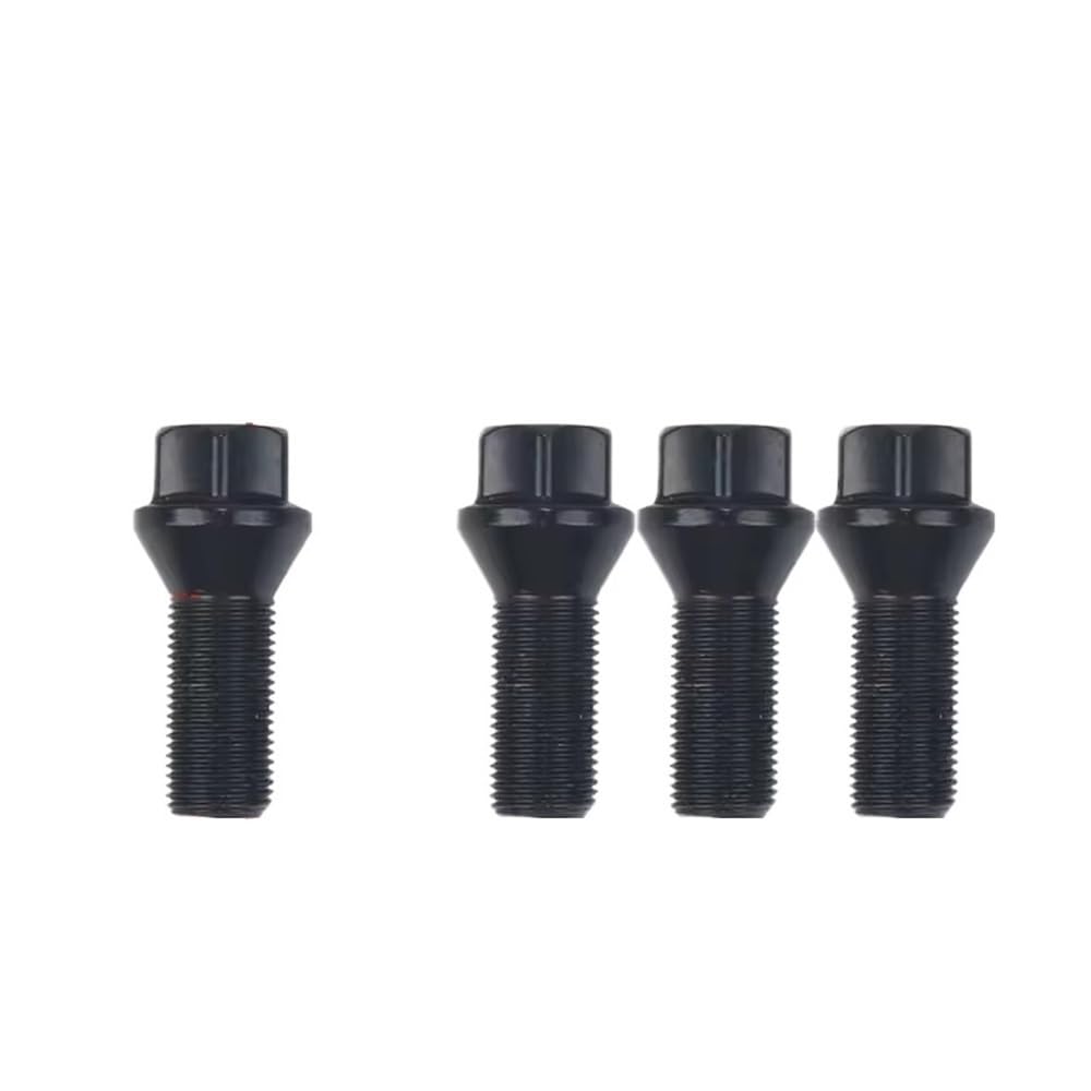 Tornillos llanta compatible con E90 E91 E92 E93 pernos de rueda M14x1.25 negros para coche 4 uds 8