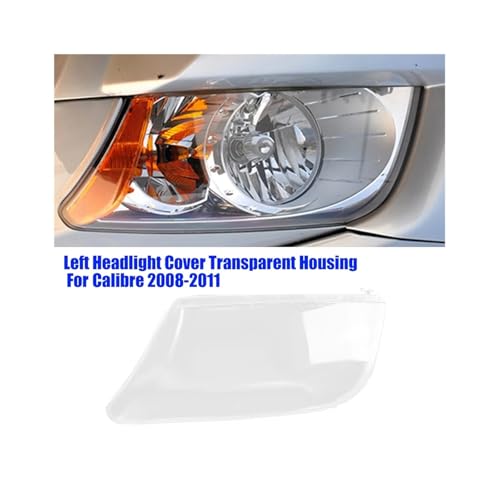 Cubierta de faro izquierdo Dodge Caliber 2008 2009 2010 2011 carcasa transparente 3