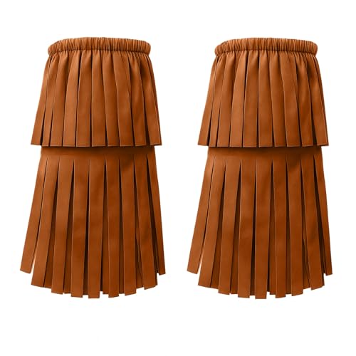 Women's Hippie Fringe Boot Covers,60s 70s Theme Party Cowgirl Pocahontas Costume for Women Dress Up,Leg Covers with Tassels Hippy Costumes Accessories,Halloween Indian Native American Cosplay Dressing