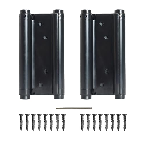 AnvFlik 6inch Double Action Spring Hinges, Self Closing Door Hinges for Cafe Saloon Pub Swinging Doors, 201 Stainless Steel, Including Pins and Screws, 2 Pack