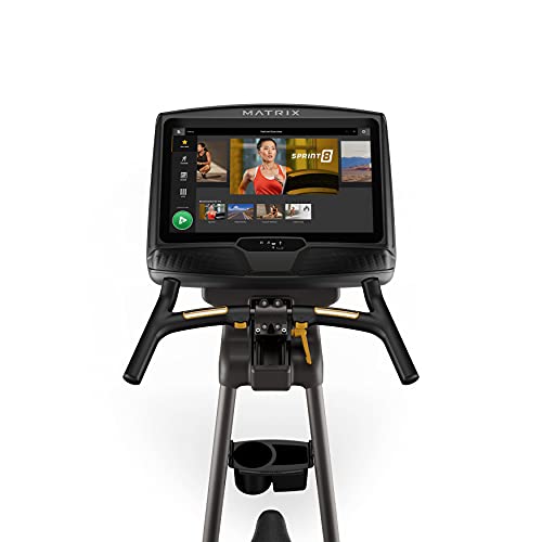 Image of Matrix Fitness U50 Upright Bike with XUR | 22 inch Touchscreen (WiFi+BT+HDMI) | Club-Quality, Stable Dual Form Frame, Comfort Arc Seat | HIIT-Ready Exact Force Brake, Long Rides and High Calorie Burn
