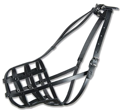 Leder-Maulkorb Für Hunde - Größe 33 Für Mittelgroße Rottweiler