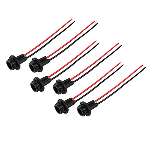 Cobella T10 W5W 194 LED Bulbs Sockets LED Car Bulbs Sockets Extension Holder Connector for Fog Lights Small Lights, 6 Pcs