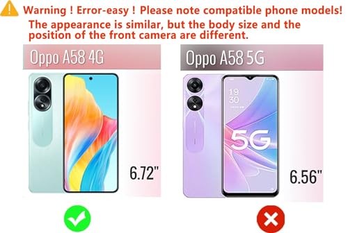 RankOne Custodia per OPPO A58 (4G) (6.72 Inches)