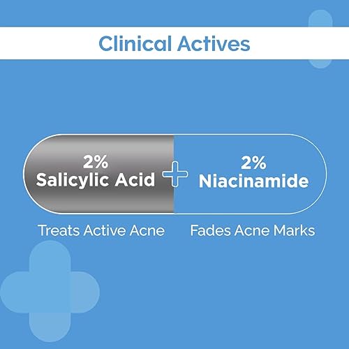 Image of The Derma Co 2% Sali-Cinamide Anti-Acne Face Wash | With 2% Salicylic Acid & 2% Niacinamide | Treats Active Acne & Fades Marks I For Oily & Combination Skin | Power of 2 Actives | For Men & Women | 150 ml x 2