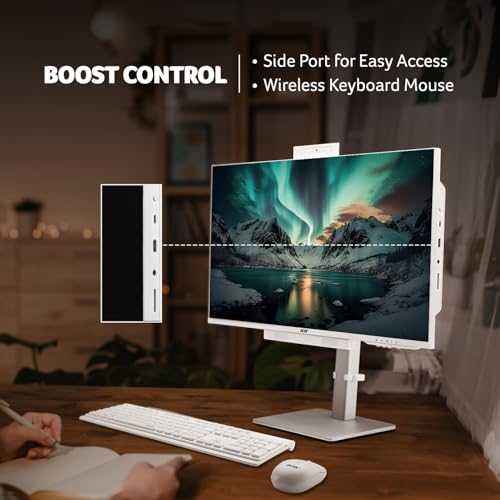 Image of Acer Aspire C24 60.5cm (24 inch) Full HD IPS Display All in One (AIO) Desktop Intel Core i5-13420H Processor (Win11 Home /16 GB /512 GB SSD /Microsoft Office) Full HD Webcam, Wireless Keyboard & Mouse