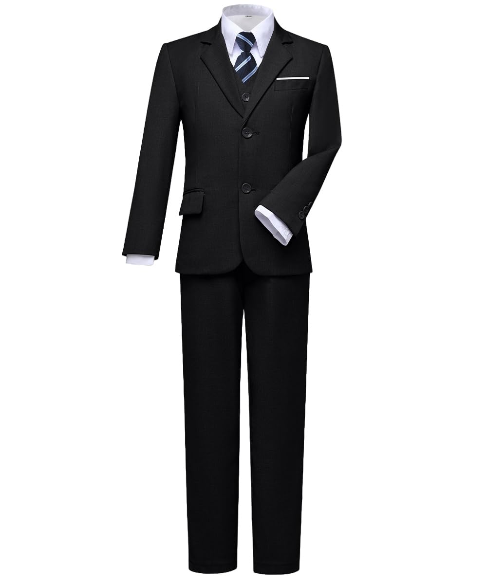 Visaccy Boys Suits Slim Fit Dress Clothes Ring Bearer Outfit