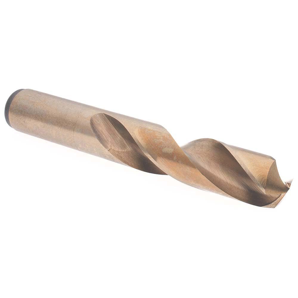 Hertel Screw Machine Length Drill Bit, 43/64" (0.6719) Dia, Cobalt, Straw Finish, Straight Shank, 135 deg, 2-7/8" Flute Length, 4-5/8" OAL, Regular Spiral Flute