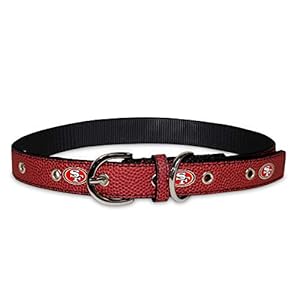 Pets First Tough Leather Pet Collar Nfl San Francisco 49ers Premium Dog Collar Limited Edition Size Large Best  Strongest Heavyduty Dog Collar Large 2029 Long  1 Wide san3081lg  Cucciolini Doodles Pets first tough leather pet collar nfl san francisco 49ers premium dog collar limited edition size large Best  strongest heavy duty dog collar  large 20 29 long  1 wide san 3081 lg   cucciolini doodles